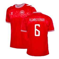 A.Christensen #6 Denemarken Voetbalshirt EK 2024 Thuistenue Heren