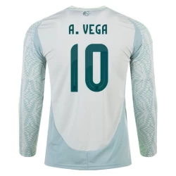 A. Vega #10 Mexico Voetbalshirt Copa America 2024 Uittenue Heren Lange Mouw