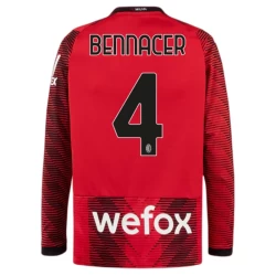 AC Milan Bennacer #4 Voetbalshirt 2023-24 Thuistenue Heren Lange Mouw