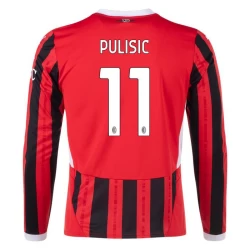 AC Milan Christian Pulisic #11 Voetbalshirt 2024-25 Thuistenue Heren Lange Mouw