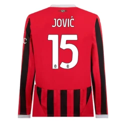 AC Milan Jovic #15 Voetbalshirt 2024-25 Thuistenue Heren Lange Mouw