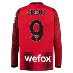 AC Milan Olivier Giroud #9 Voetbalshirt 2023-24 Thuistenue Heren Lange Mouw