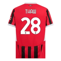 AC Milan Thiaw #28 Voetbalshirt 2024-25 Thuistenue Heren