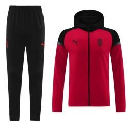 AC Milan Trainingsjack Set 2024-25 Hoodie Rood