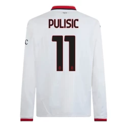 AC Milan Voetbalshirt 2024-25 Christian Pulisic #11 Uittenue Heren Lange Mouw