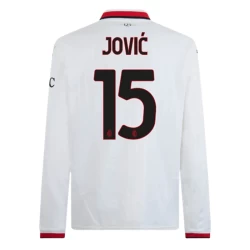 AC Milan Voetbalshirt 2024-25 Jovic #15 Uittenue Heren Lange Mouw