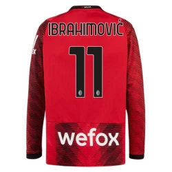 AC Milan Zlatan Ibrahimović #11 Voetbalshirt 2023-24 Thuistenue Heren Lange Mouw