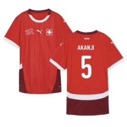 Akanji #5 Zwitserland Voetbalshirt EK 2024 Thuistenue Heren