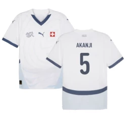 Akanji #5 Zwitserland Voetbalshirt EK 2024 Uittenue Heren