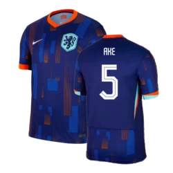 Ake #5 Nederlands Voetbalshirt EK 2024 Uittenue Heren