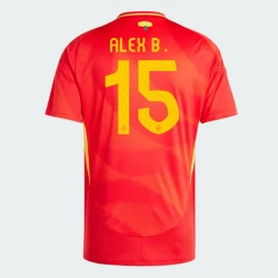 Alex B. #15 Spanje Voetbalshirt EK 2024 Thuistenue Heren