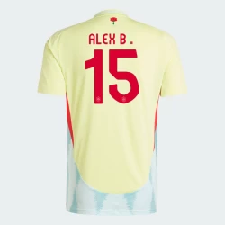 Alex B. #15 Spanje Voetbalshirt EK 2024 Uittenue Heren