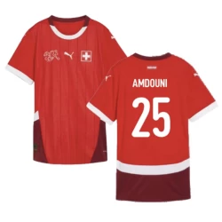 Amdouni #25 Zwitserland Voetbalshirt EK 2024 Thuistenue Heren