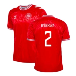 Andersen #2 Denemarken Voetbalshirt EK 2024 Thuistenue Heren