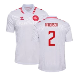 Andersen #2 Denemarken Voetbalshirt EK 2024 Uittenue Heren