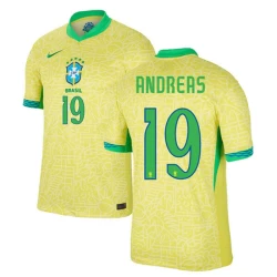 Andreas #19 Brazilië Voetbalshirt Copa America 2024 Thuistenue Heren