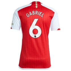 Arsenal FC Gabriel #6 Voetbalshirt 2023-24 Thuistenue Heren