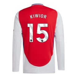 Arsenal FC Kiwior #15 Voetbalshirt 2024-25 Thuistenue Heren Lange Mouw