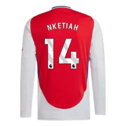 Arsenal FC Nketiah #14 Voetbalshirt 2024-25 Thuistenue Heren Lange Mouw