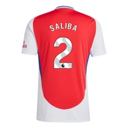 Arsenal FC Saliba #2 Voetbalshirt 2024-25 Thuistenue Heren