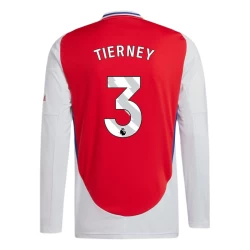 Arsenal FC Tierney #3 Voetbalshirt 2024-25 Thuistenue Heren Lange Mouw