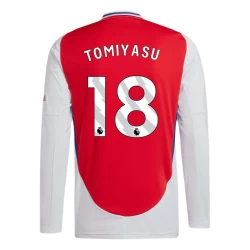 Arsenal FC Tomiyasu #18 Voetbalshirt 2024-25 Thuistenue Heren Lange Mouw