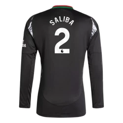 Arsenal FC Voetbalshirt 2024-25 William Saliba #2 Uittenue Heren Lange Mouw