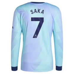 Arsenal FC Voetbalshirt Bukayo Saka #7 2024-25 Thirdtenue Heren Lange Mouw