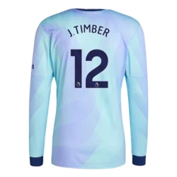 Arsenal FC Voetbalshirt J.Timber #12 2024-25 Thirdtenue Heren Lange Mouw