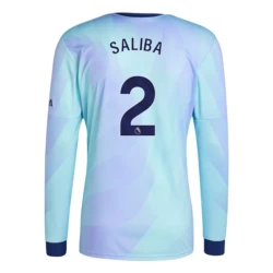 Arsenal FC Voetbalshirt William Saliba #2 2024-25 Thirdtenue Heren Lange Mouw