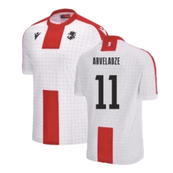 Arveladze #11 Georgia Voetbalshirt EK 2024 Thuistenue Heren