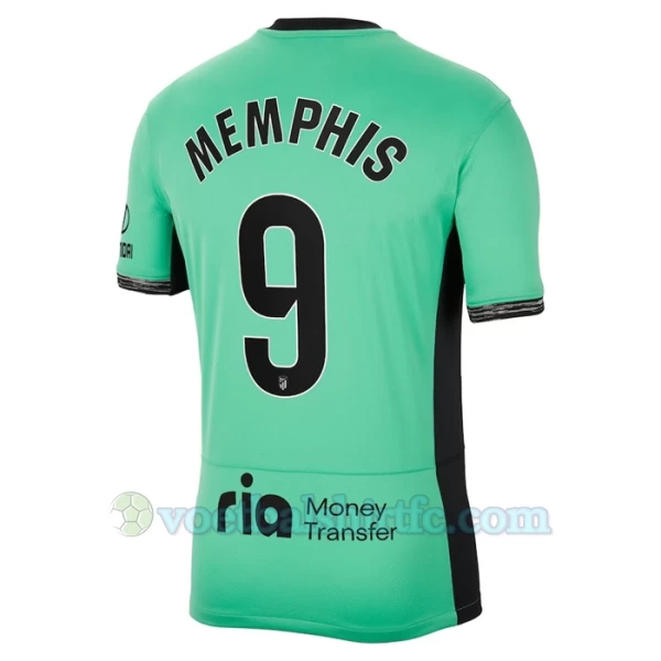 Atlético Madrid Voetbalshirt Memphis Depay #9 2023-24 Thirdtenue Heren