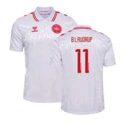 B.Laudrup #11 Denemarken Voetbalshirt EK 2024 Uittenue Heren