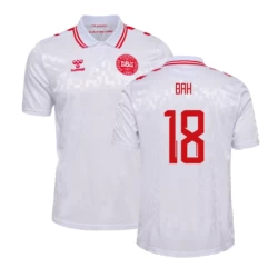 Bah #18 Denemarken Voetbalshirt EK 2024 Uittenue Heren