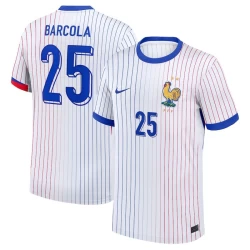 Barcola #25 Frankrijk Voetbalshirt EK 2024 Uittenue Heren