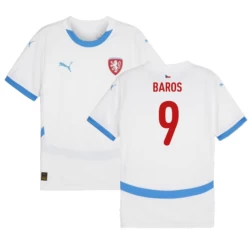 Baros #9 Tsjechië Voetbalshirt EK 2024 Uittenue Heren