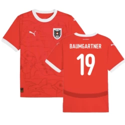 Baumgartner #19 Oostenrijk Voetbalshirt EK 2024 Thuistenue Heren