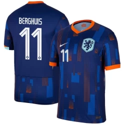 Berghuis #11 Nederlands Voetbalshirt EK 2024 Uittenue Heren