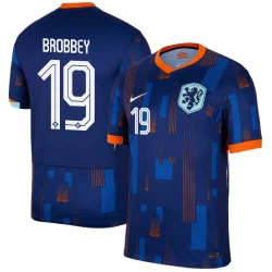 Brobbey #19 Nederlands Voetbalshirt EK 2024 Uittenue Heren