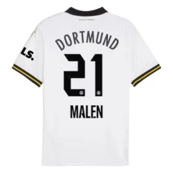 BVB Borussia Dortmund Voetbalshirt Donyell Malen #21 2024-25 Thirdtenue Heren