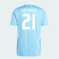 Castagne #21 België Voetbalshirt EK 2024 Uittenue Heren