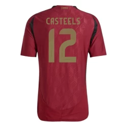 Casteels #12 België Voetbalshirt EK 2024 Thuistenue Heren