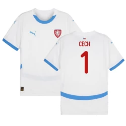 Cech #1 Tsjechië Voetbalshirt EK 2024 Uittenue Heren