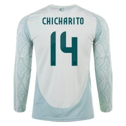 Chicharito #14 Mexico Voetbalshirt Copa America 2024 Uittenue Heren Lange Mouw