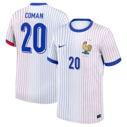 Coman #20 Frankrijk Voetbalshirt EK 2024 Uittenue Heren