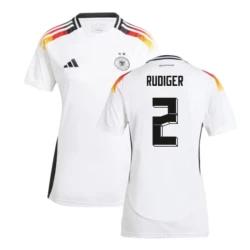 Dames Antonio Rudiger #2 Duitsland Voetbalshirt EK 2024 Thuistenue