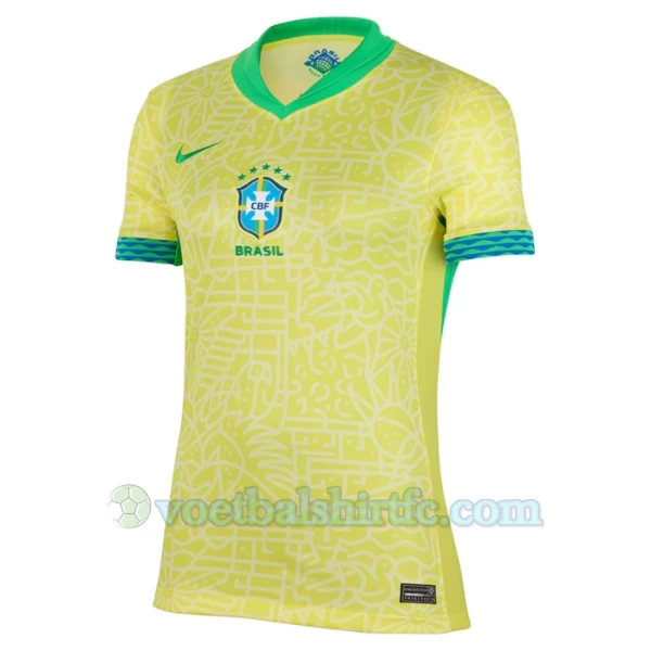 Dames Brazilië Voetbalshirt Copa America 2024 Thuistenue