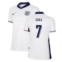 Dames Bukayo Saka #7 Engeland Voetbalshirt EK 2024 Thuistenue