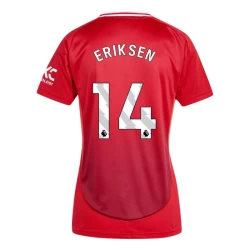 Dames Manchester United Christian Eriksen #14 Voetbalshirt 2024-25 Thuistenue