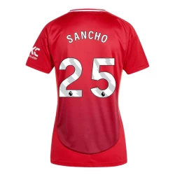 Dames Manchester United Jadon Sancho #25 Voetbalshirt 2024-25 Thuistenue